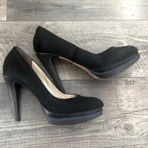 Cole Haan Black Calf Hair Pumps with Nike insoles
